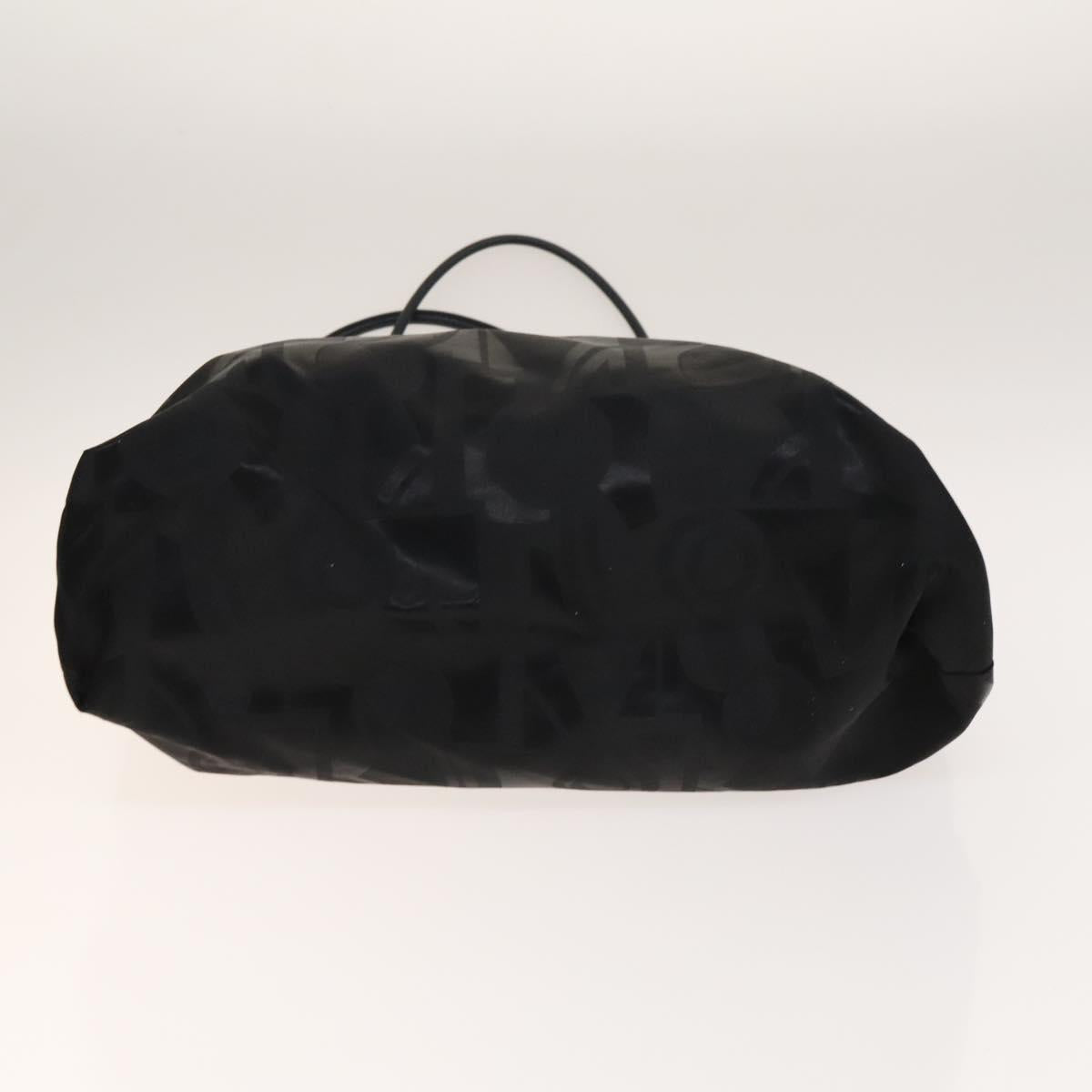 Salvatore Ferragamo Gancini Hand Bag Nylon 2Set Black Auth bs28917
