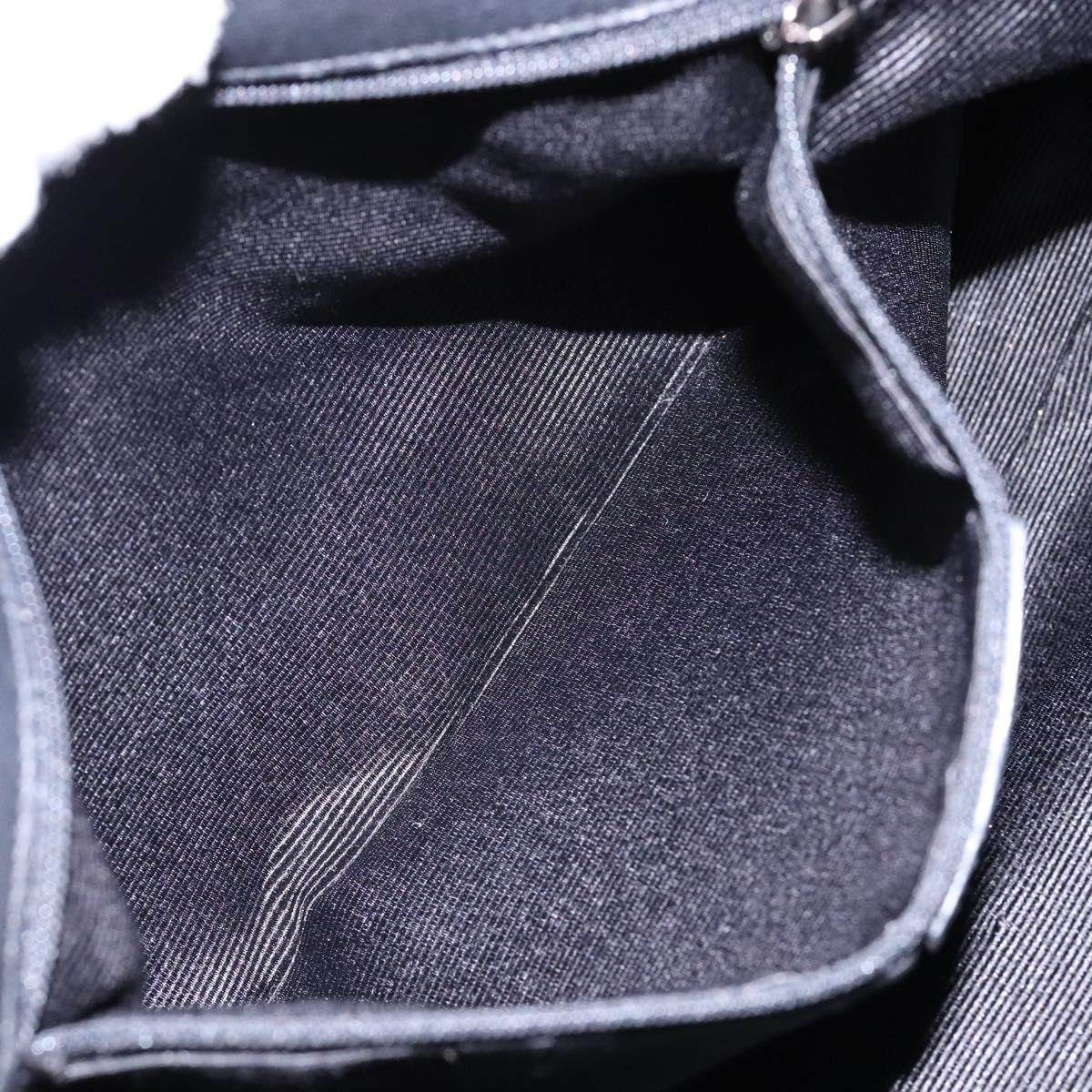 Salvatore Ferragamo Gancini Tote Bag Canvas Leather Black Auth bs28920
