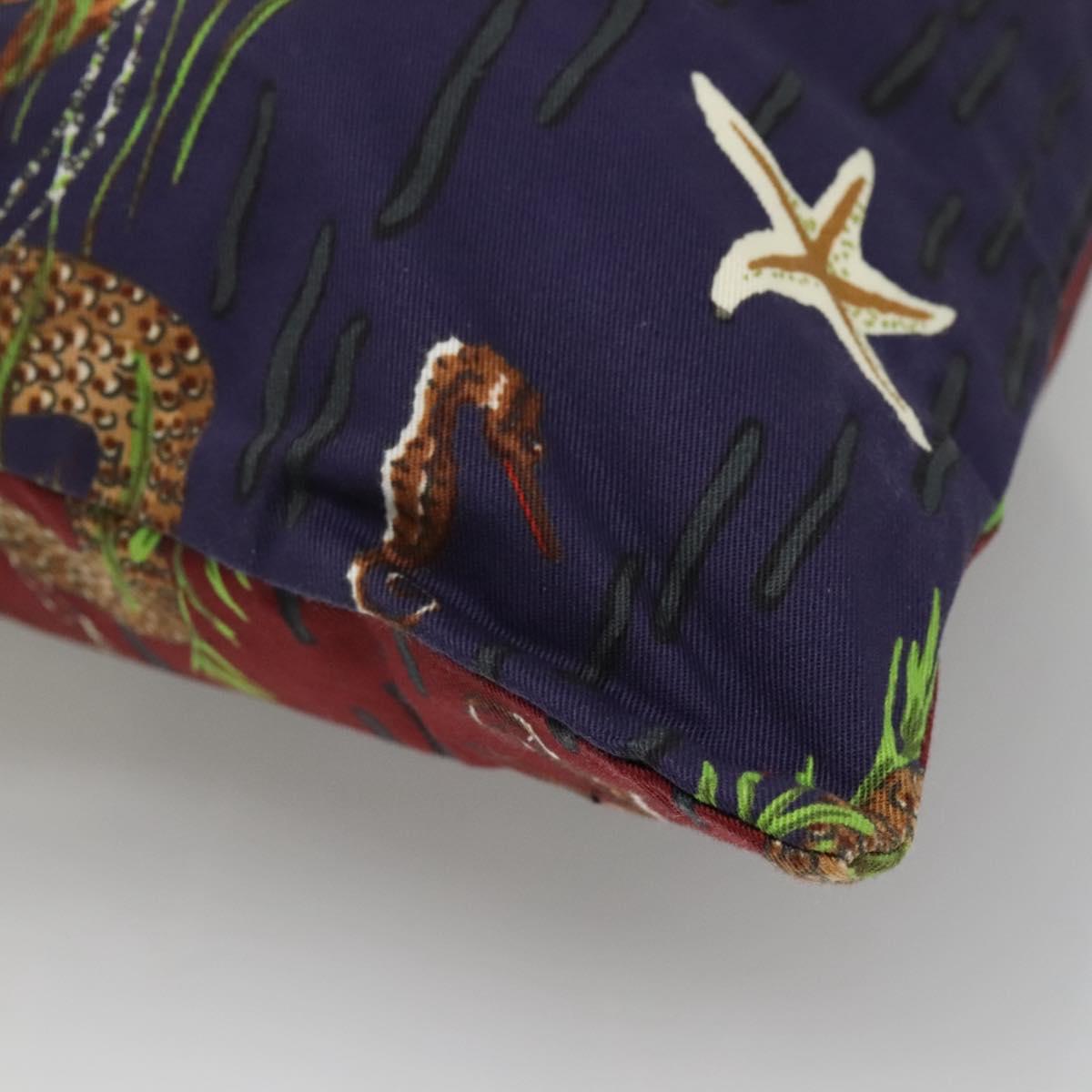 LOEWE Purse Bag Canvas Navy Bordeaux Auth bs28943