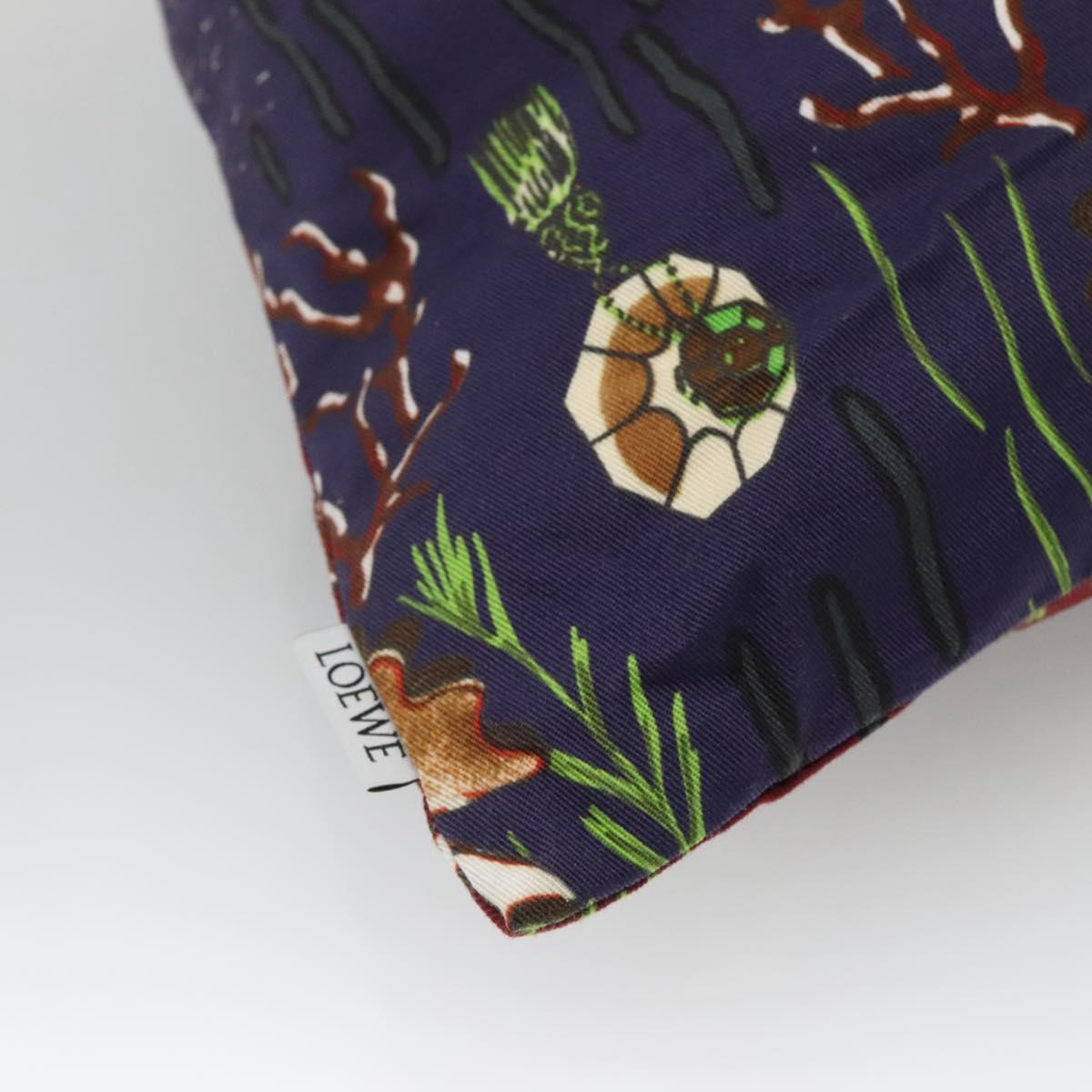 LOEWE Purse Bag Canvas Navy Bordeaux Auth bs28943