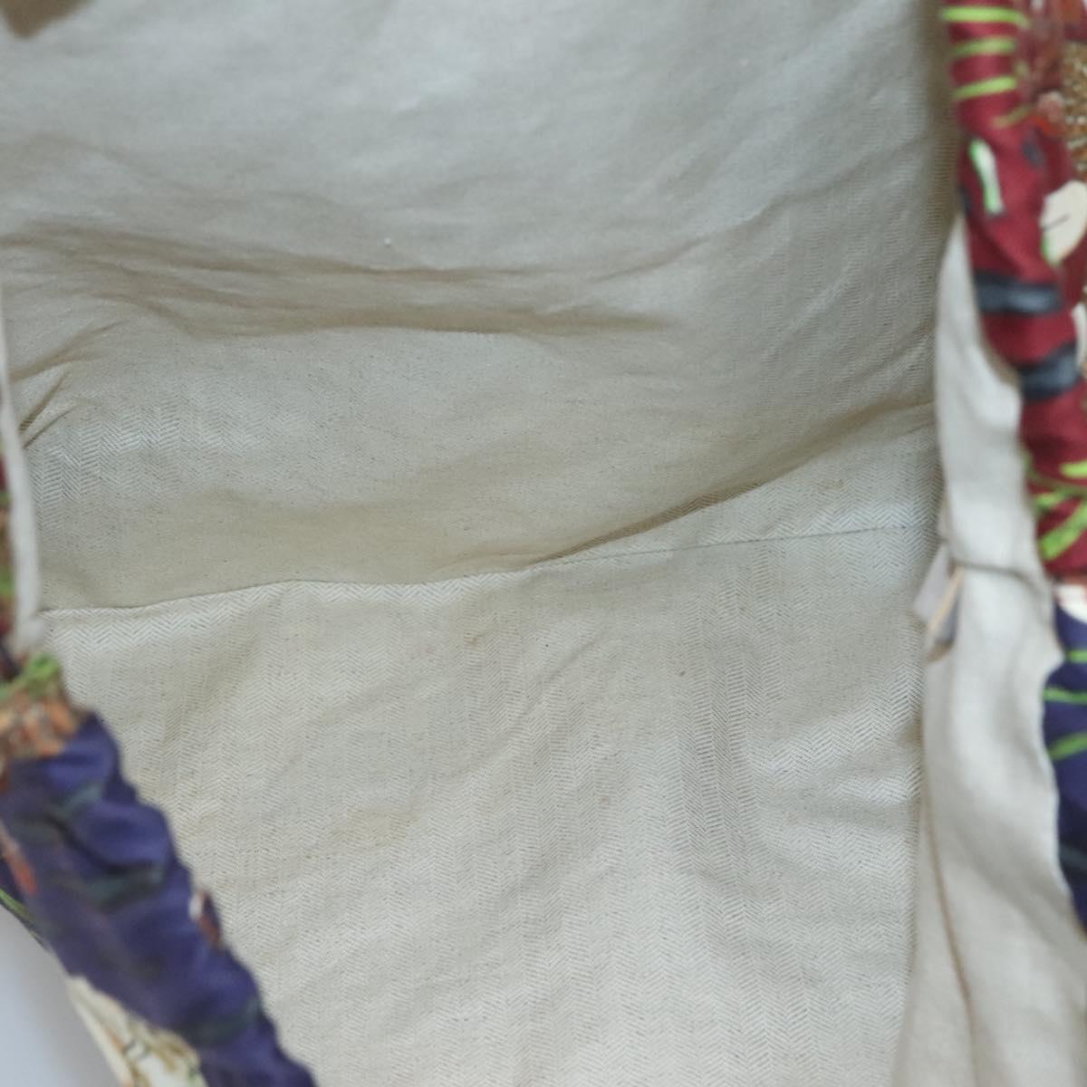 LOEWE Purse Bag Canvas Navy Bordeaux Auth bs28943