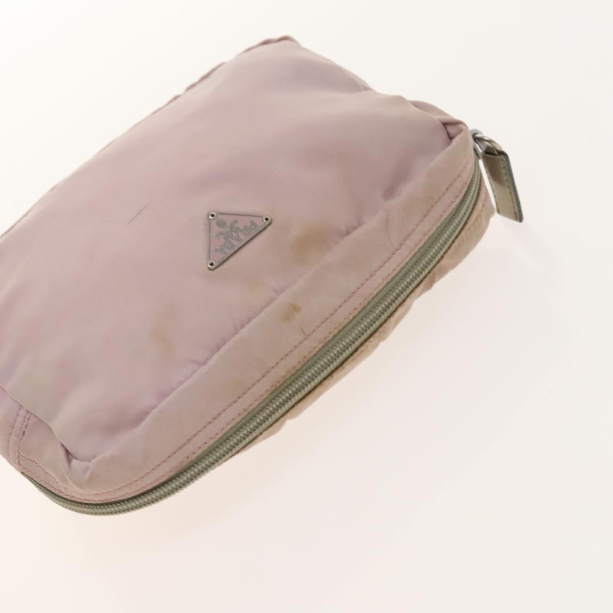 PRADA Pouch Nylon 4Set Green Pink Auth bs29008