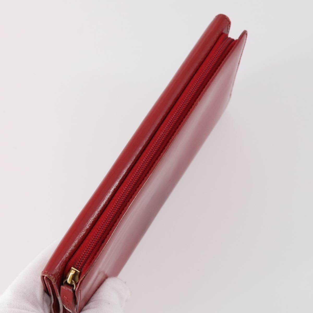 LOEWE Wallet Leather 4Set Beige Red black Auth bs29011