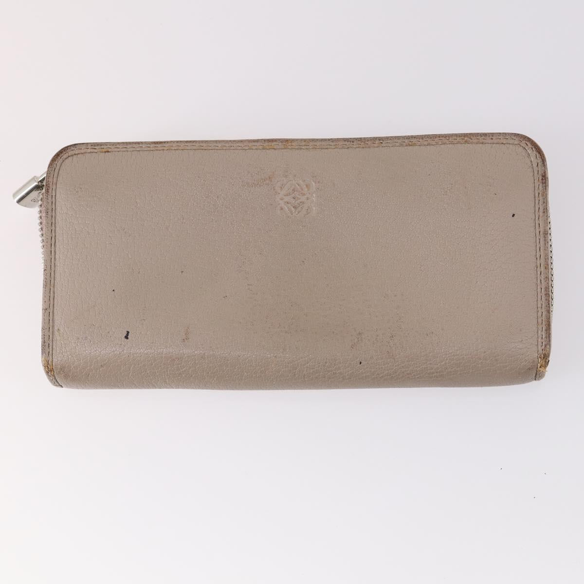 LOEWE Wallet Leather 4Set Beige Red black Auth bs29011