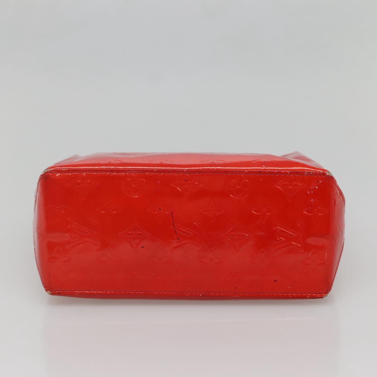 LOUIS VUITTON Monogram Vernis Reade PM Hand Bag Red Rouge M91088 LV Auth bs29030