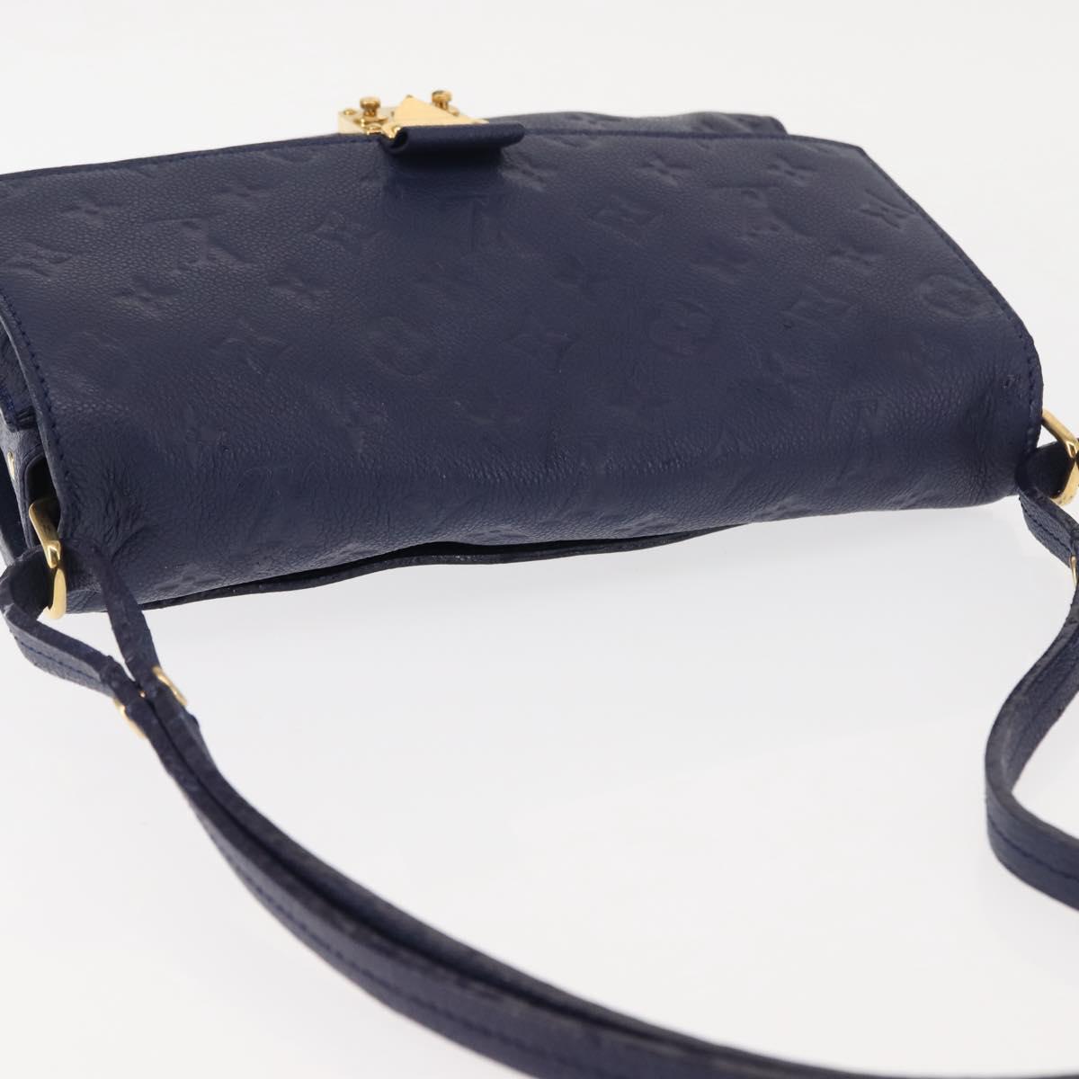 LOUIS VUITTON Monogram Empreinte Fascinant Bag Celest M40787 LV Auth bs29032