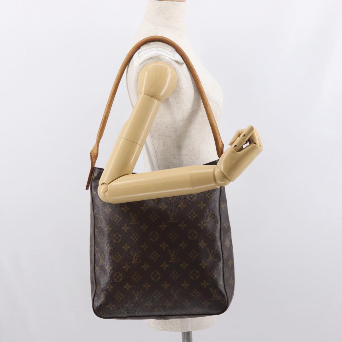 LOUIS VUITTON Monogram Looping GM Shoulder Bag M51145 LV Auth bs29035