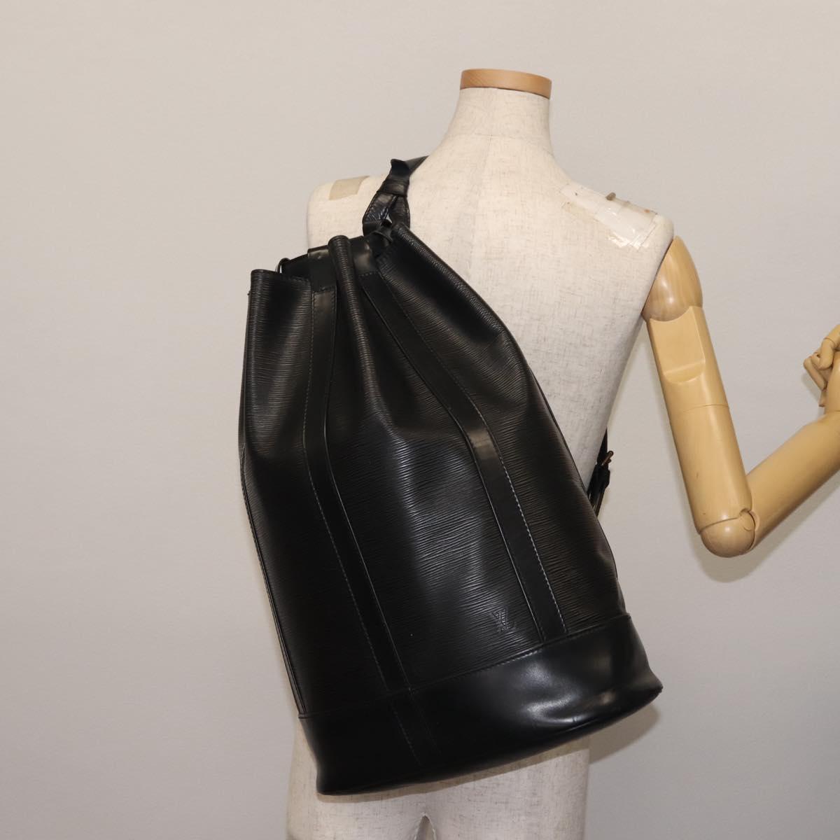 LOUIS VUITTON Epi Randonnee GM Shoulder Bag Black M43082 LV Auth bs29041