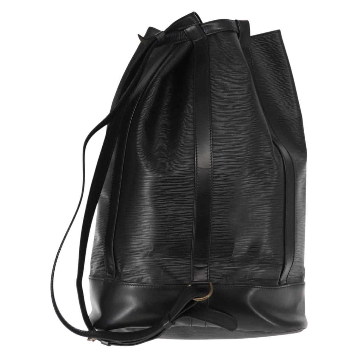 LOUIS VUITTON Epi Randonnee GM Shoulder Bag Black M43082 LV Auth bs29041