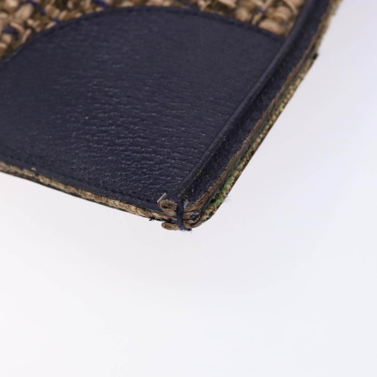 PRADA Hand Bag Tweed Beige Silver Auth bs29049