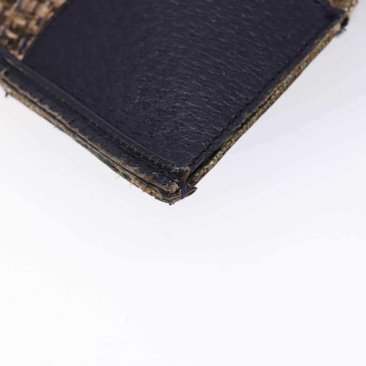 PRADA Hand Bag Tweed Beige Silver Auth bs29049