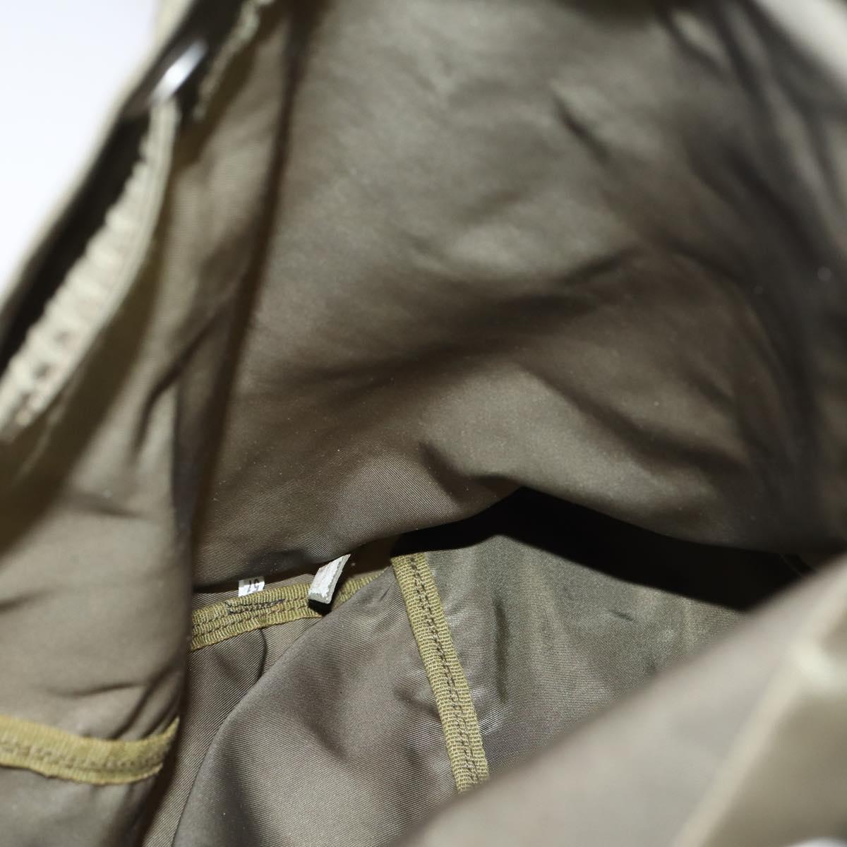 PRADA Backpack Nylon Khaki Silver Auth bs29051