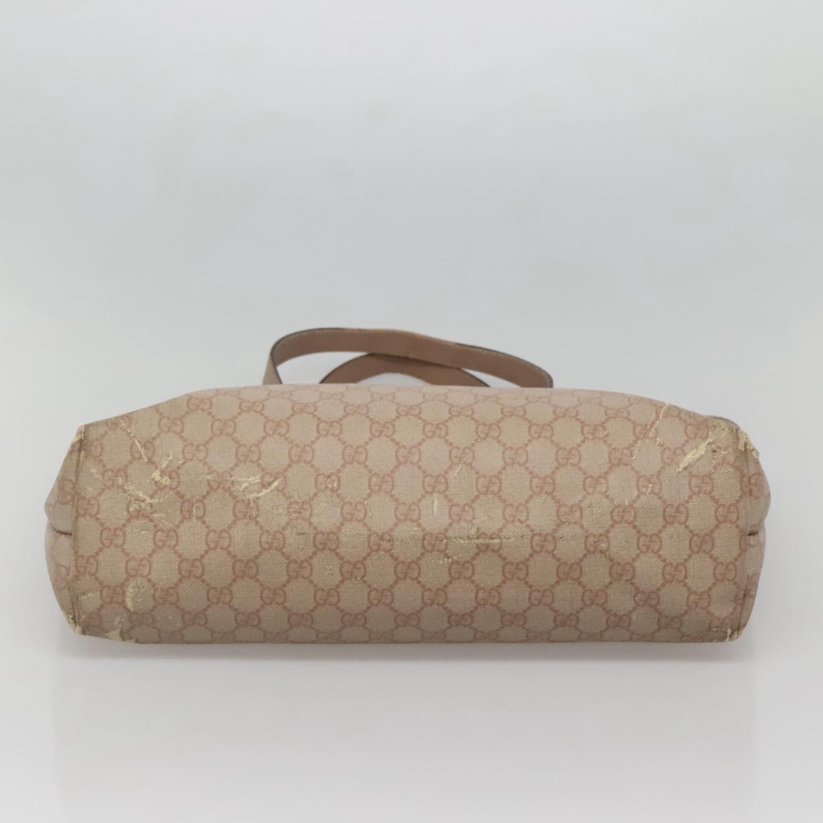 GUCCI GG Supreme Tote Bag PVC Beige Gold 211137 Auth bs29064