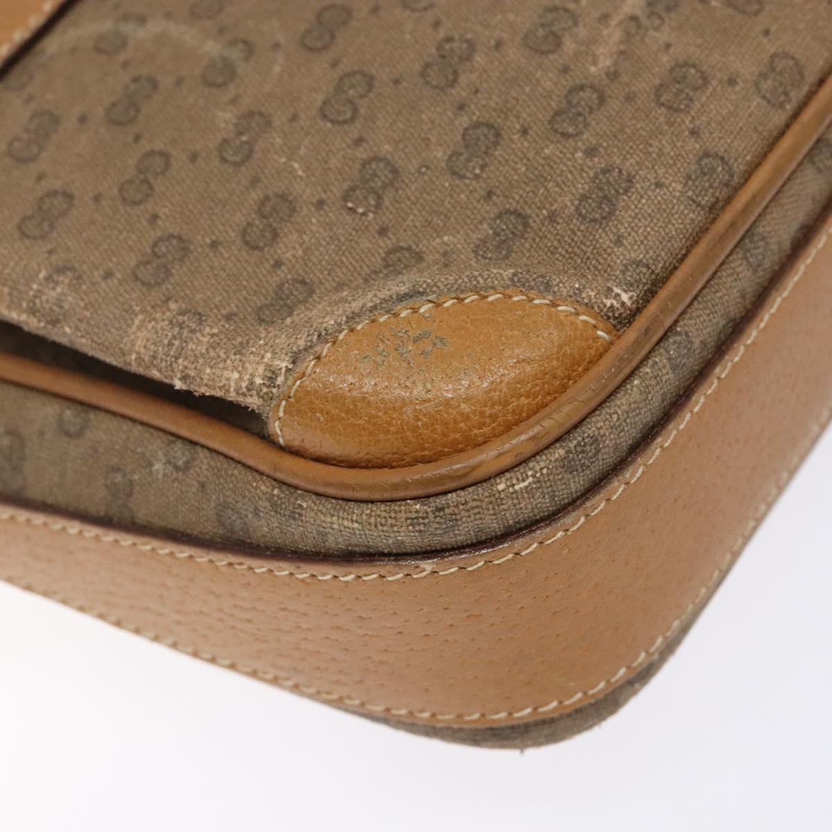 GUCCI Micro GG Supreme Shoulder Bag PVC Beige Gold 007 904 0423 Auth bs29068