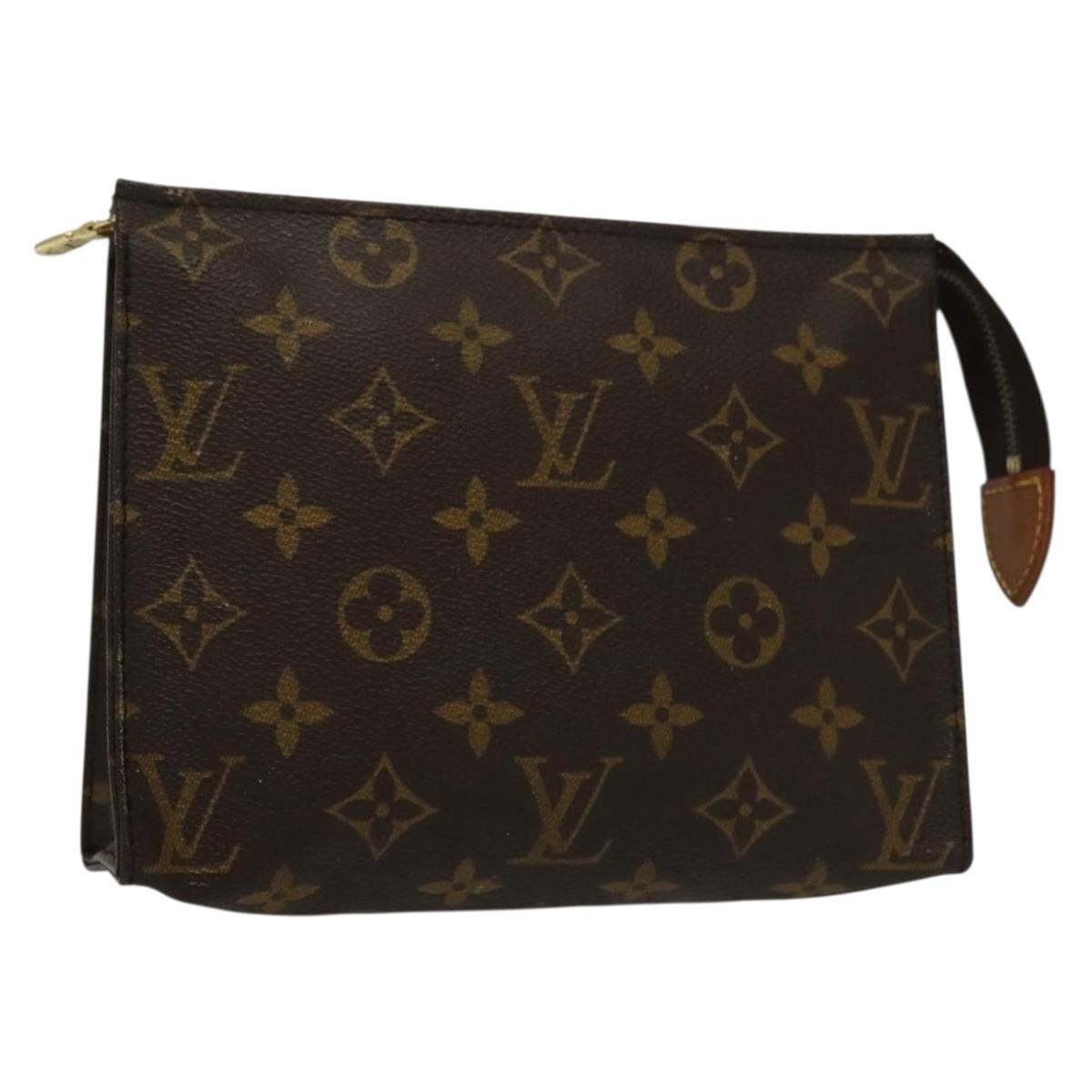 LOUIS VUITTON Monogram Poche Toilette 19 Pouch M47544 LV Auth bs29087