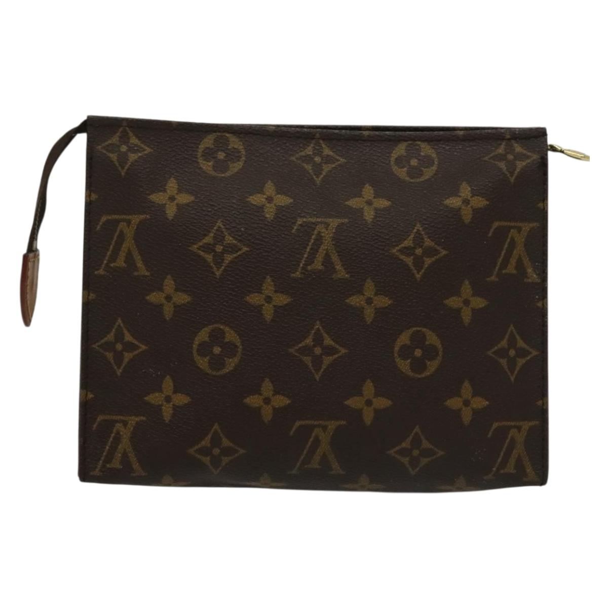 LOUIS VUITTON Monogram Poche Toilette 19 Pouch M47544 LV Auth bs29087