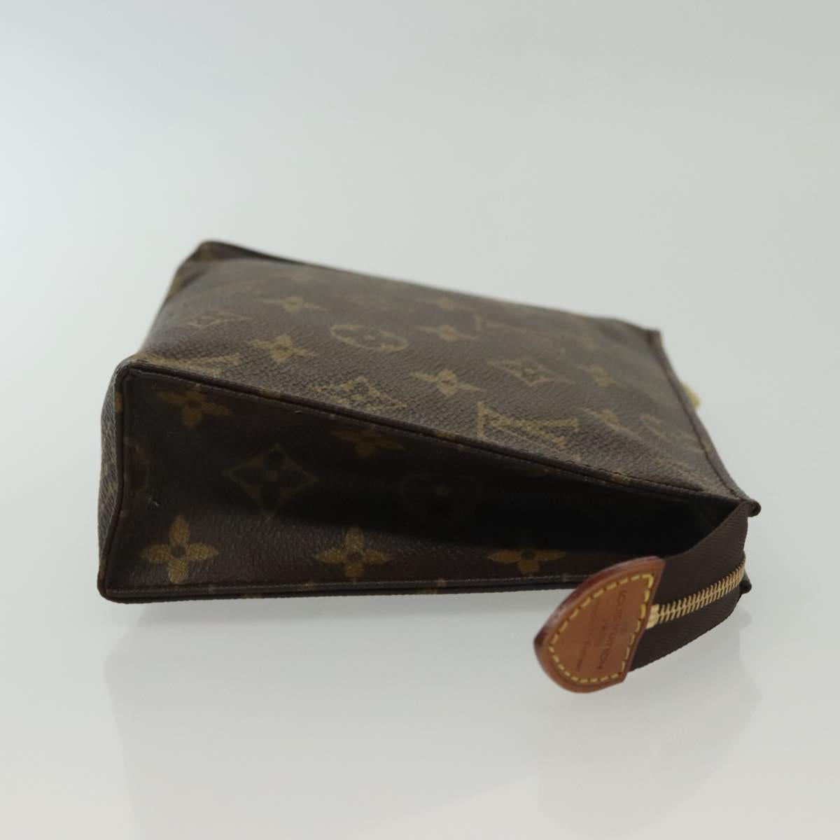 LOUIS VUITTON Monogram Poche Toilette 19 Pouch M47544 LV Auth bs29087