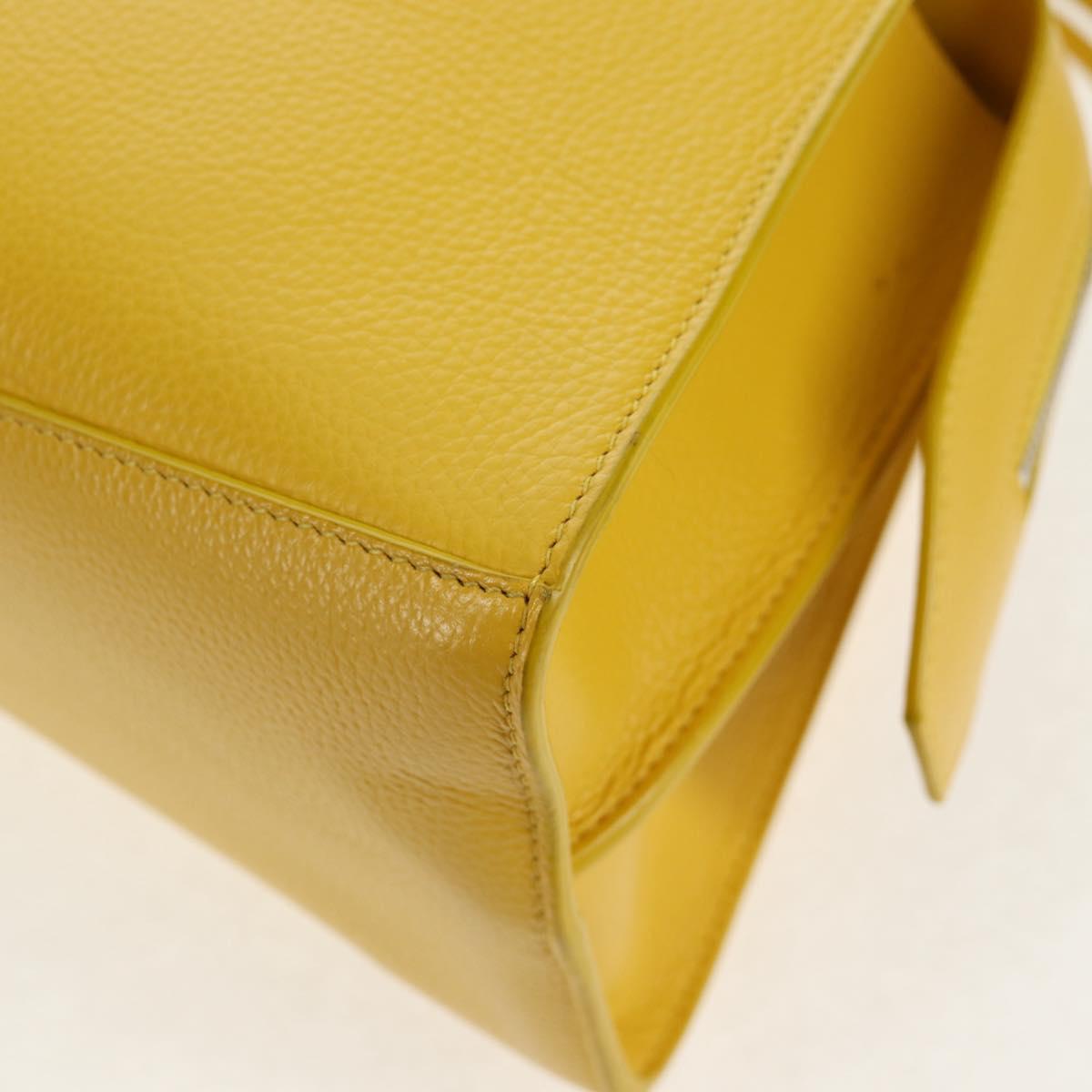 BALENCIAGA Neo Classic City Bag Leather 2way Yellow Silver 638521 Auth bs29099M