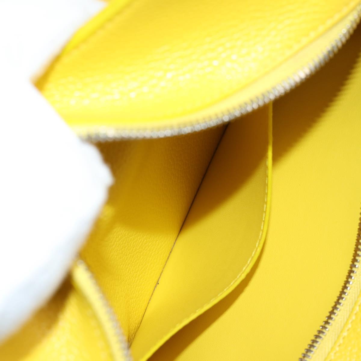 BALENCIAGA Neo Classic City Bag Leather 2way Yellow Silver 638521 Auth bs29099M