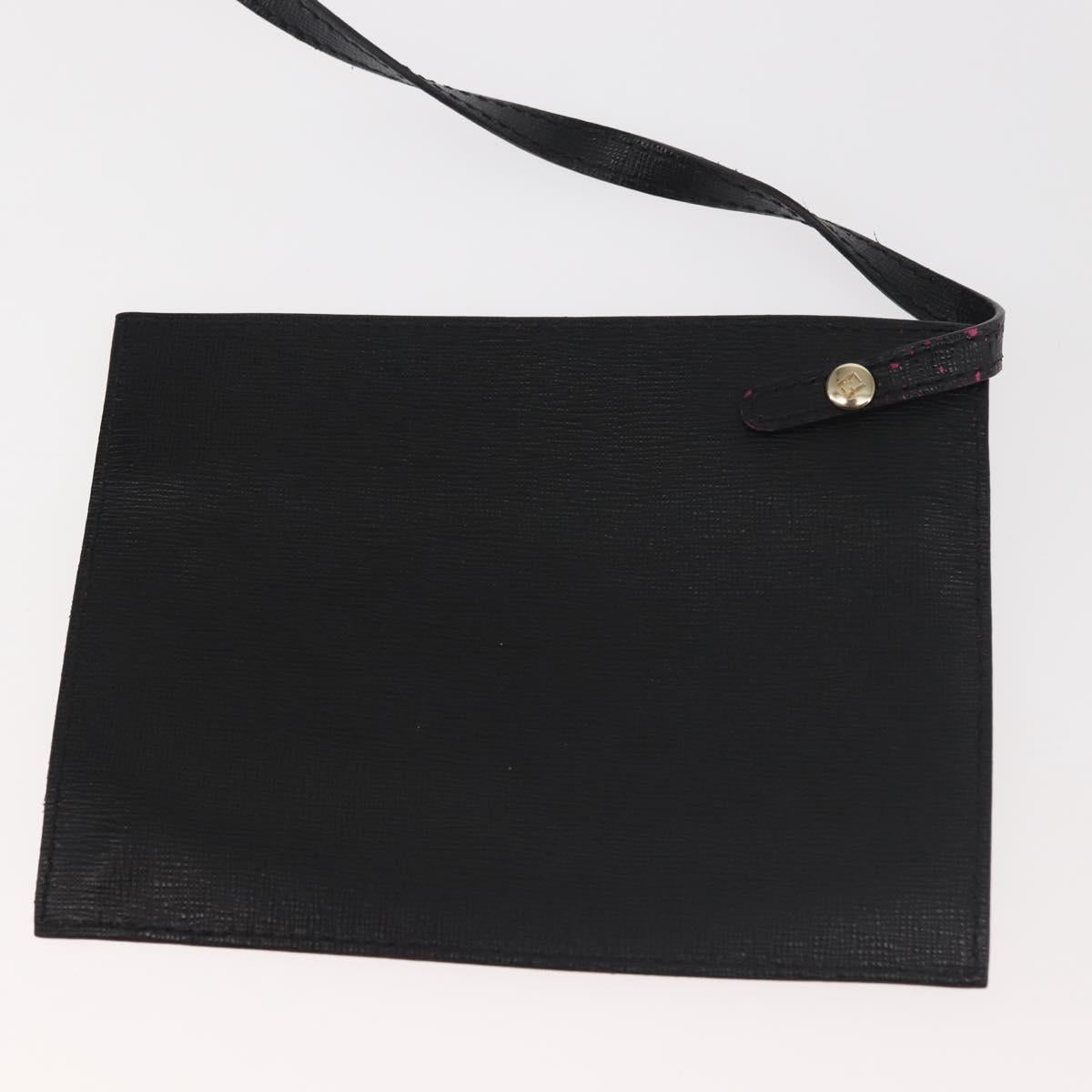 FENDI Tote Bag Leather Black Gold Auth bs29107