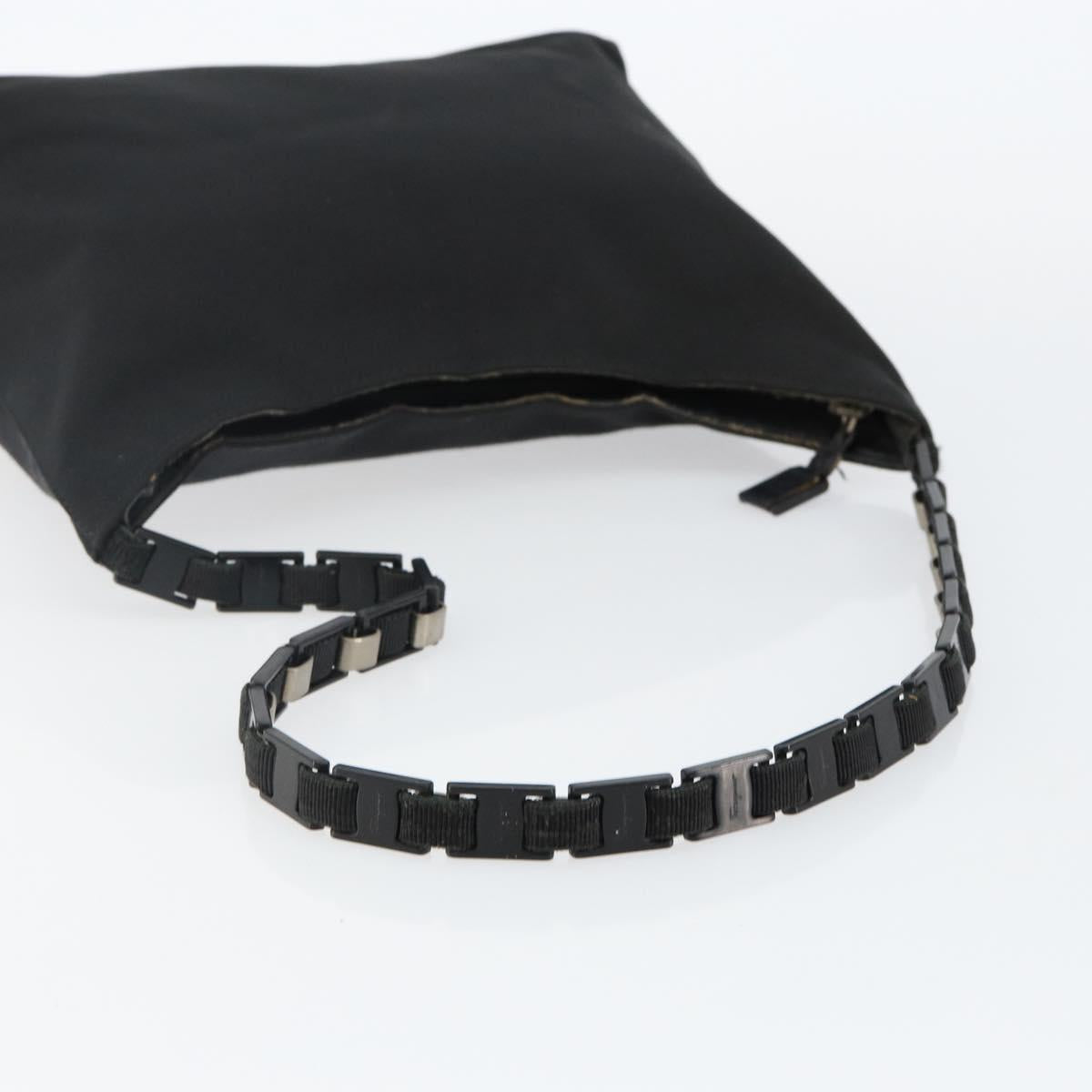 Salvatore Ferragamo Shoulder Bag Canvas Black Auth bs29112