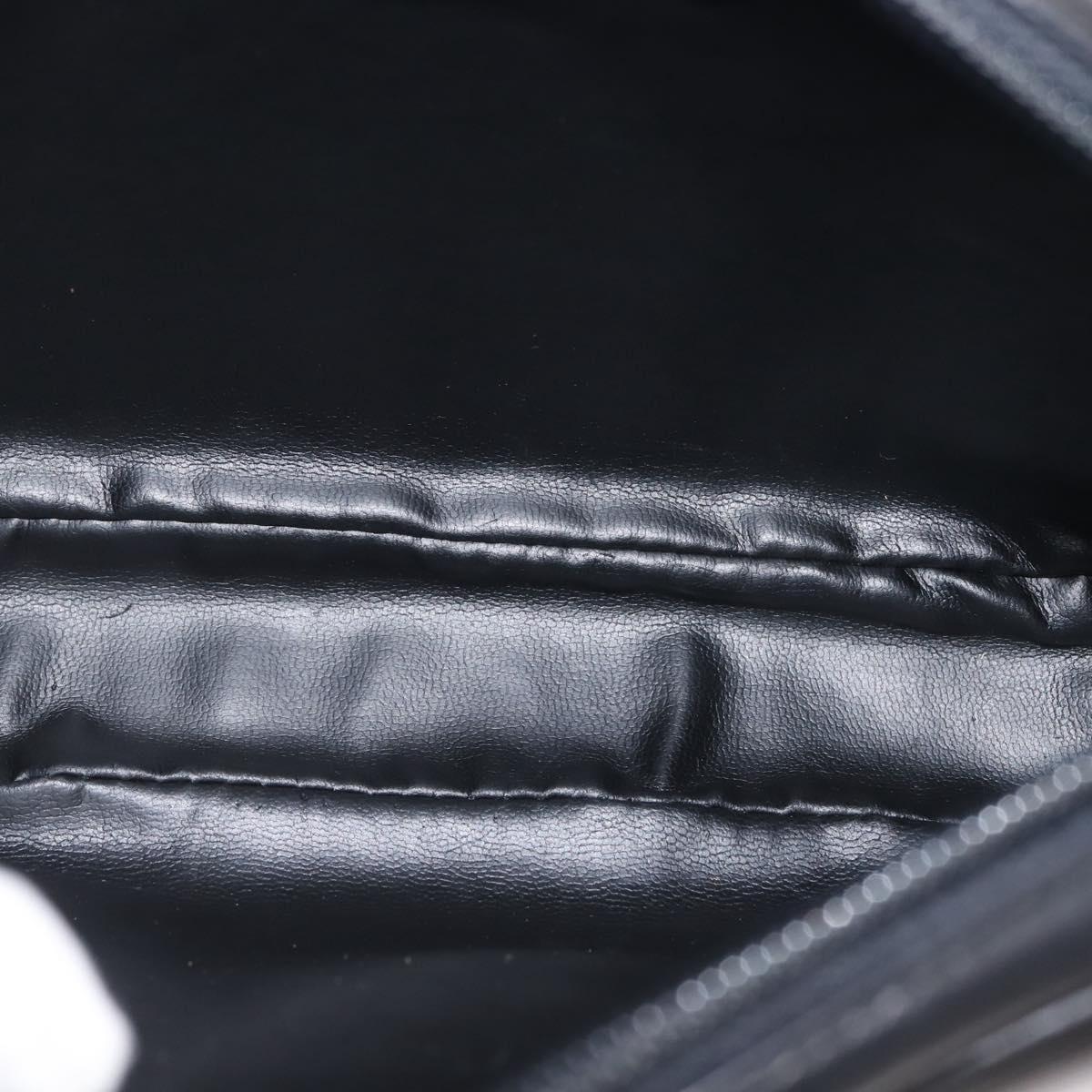 Salvatore Ferragamo Shoulder Bag Leather Black Gold Auth bs29115