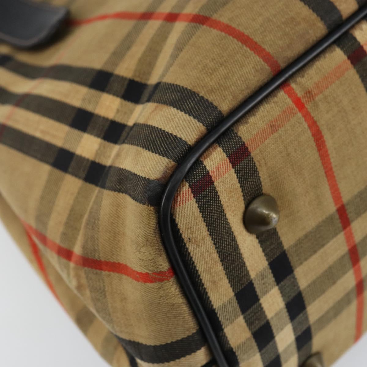 Burberrys Nova Check Tote Bag Canvas Beige Auth bs29130