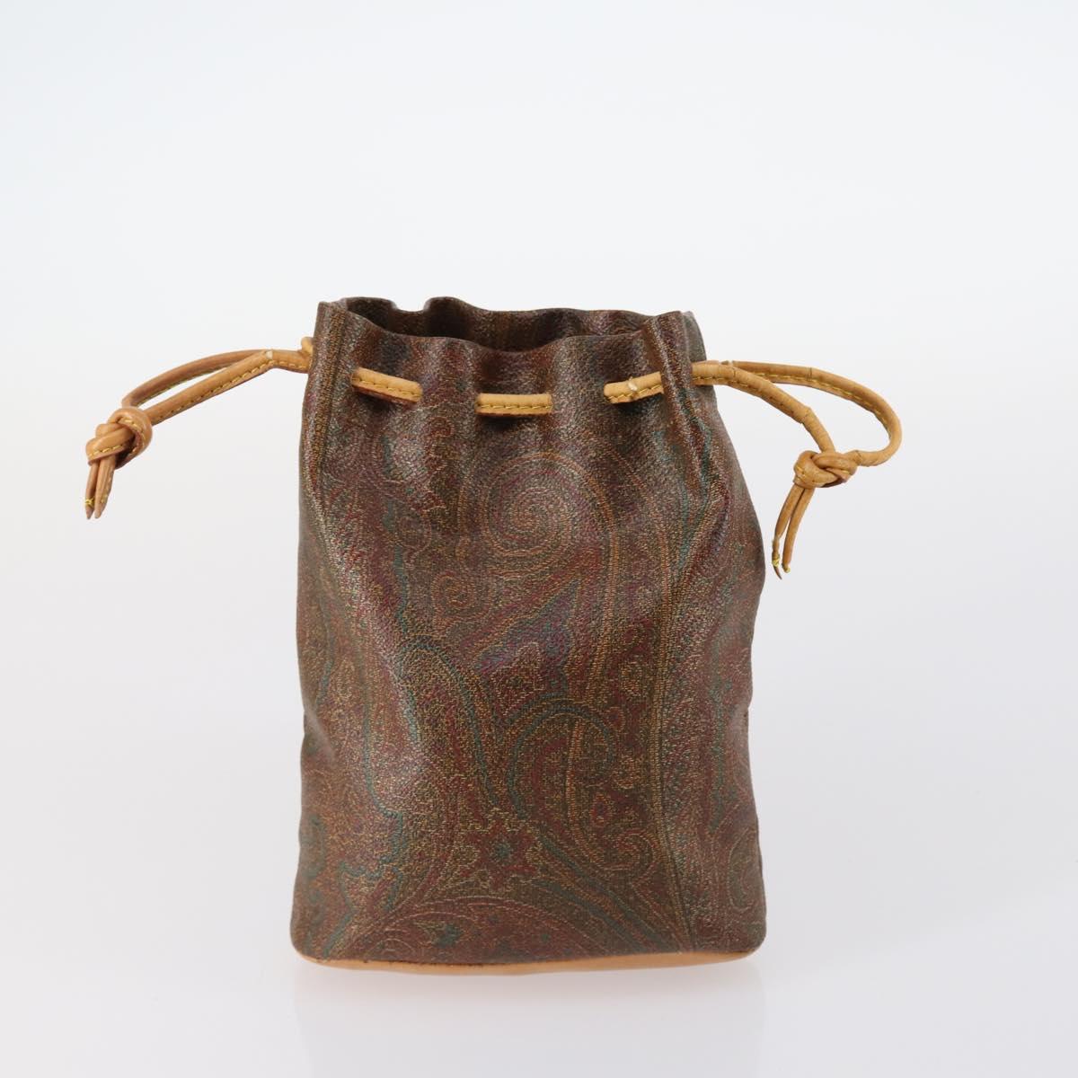 ETRO Paisley Shoulder Bag PVC 3Set Brown Auth bs29135