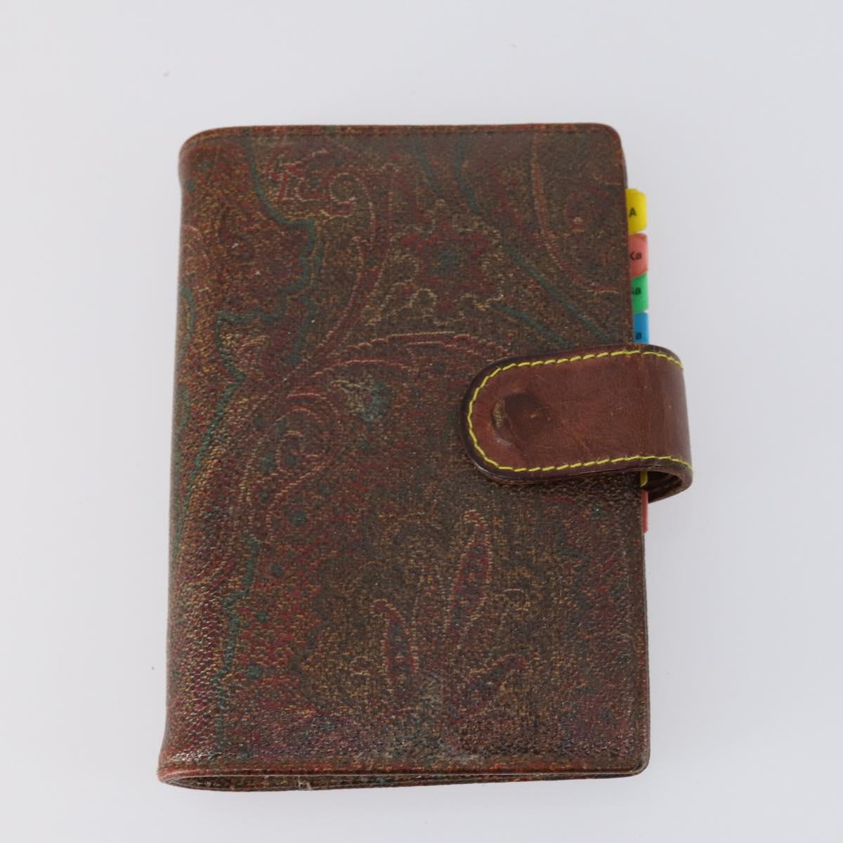 ETRO Paisley Shoulder Bag PVC 3Set Brown Auth bs29135