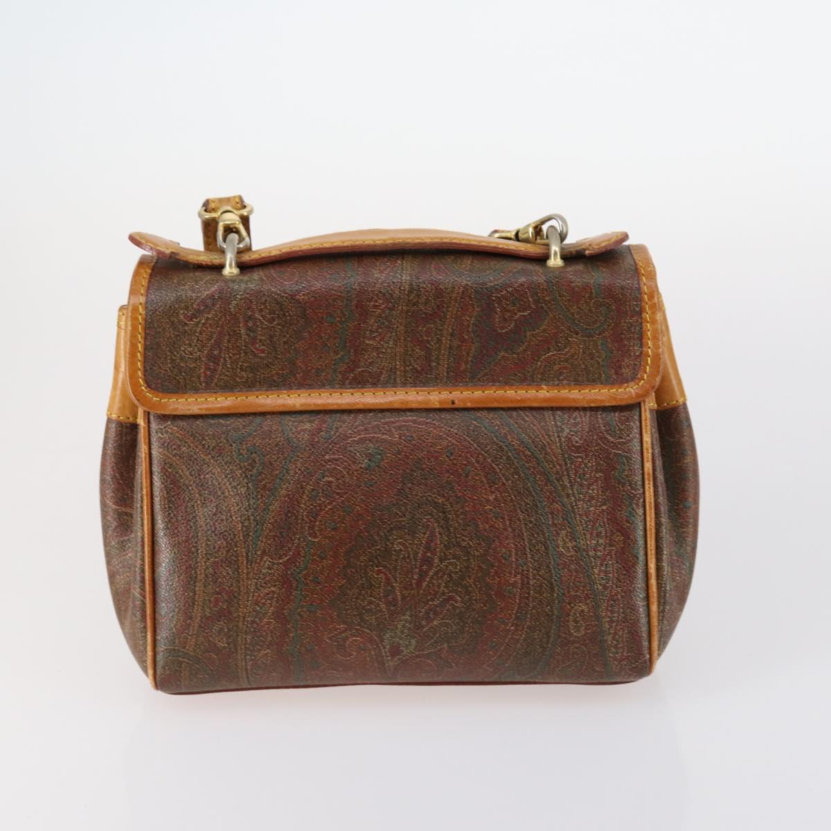 ETRO Paisley Shoulder Bag PVC 3Set Brown Auth bs29135