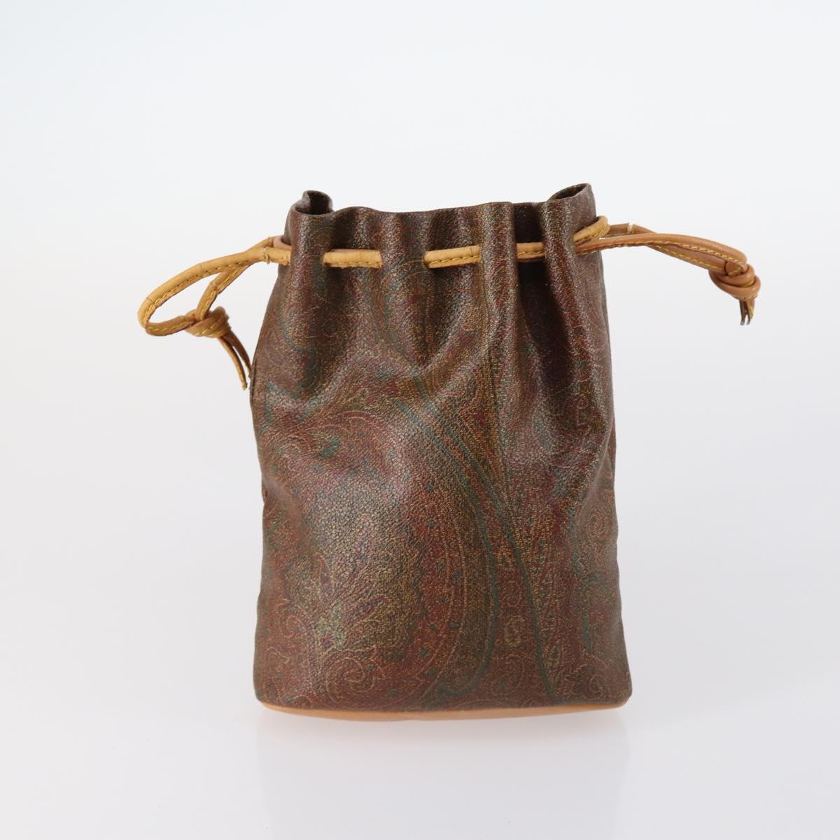 ETRO Paisley Shoulder Bag PVC 3Set Brown Auth bs29135