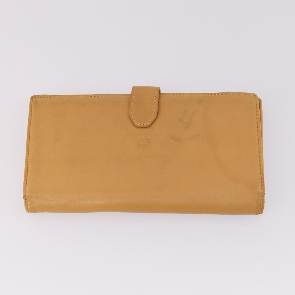LOEWE Anagram Wallet Leather 4Set Brown Black beige Auth bs29140