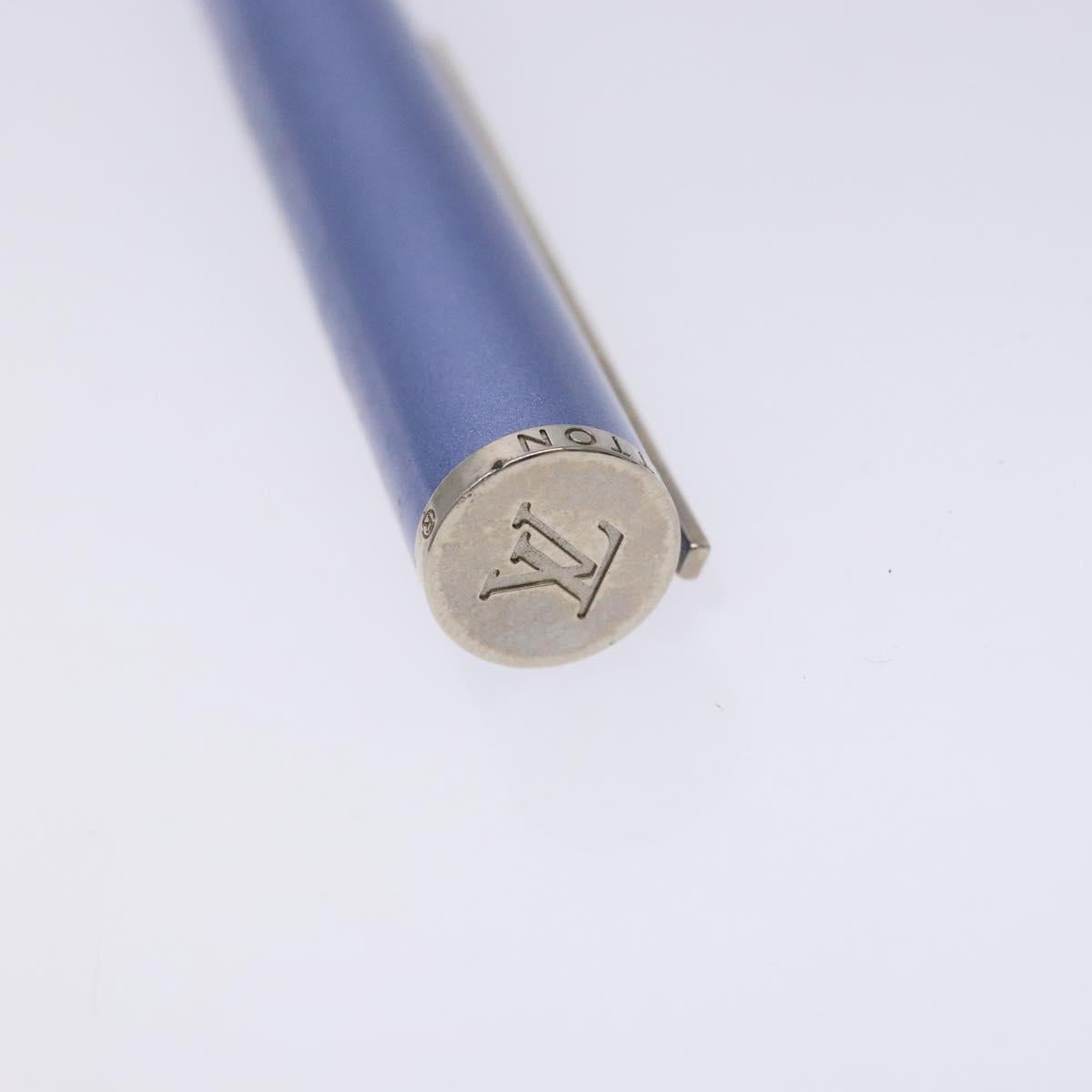 LOUIS VUITTON Jetligne Pen Metal Blue LV Auth bs29150