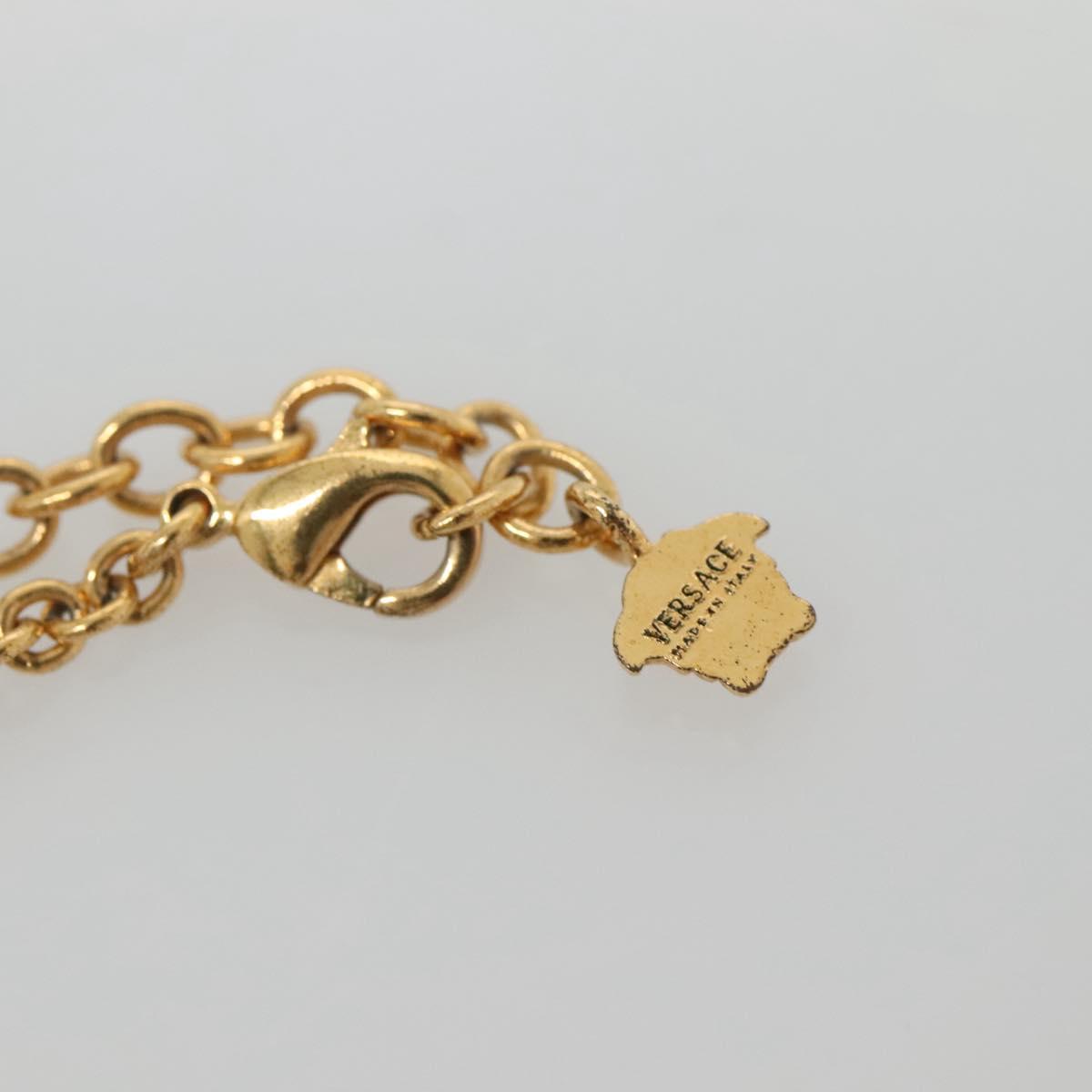 VERSACE Necklace metal Gold Auth bs29163