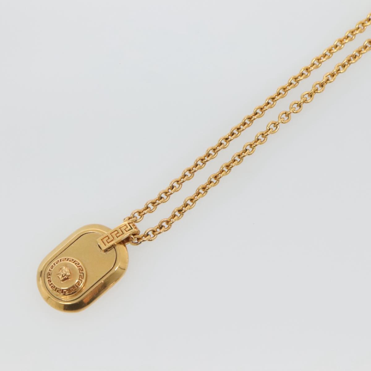 VERSACE Necklace metal Gold Auth bs29163
