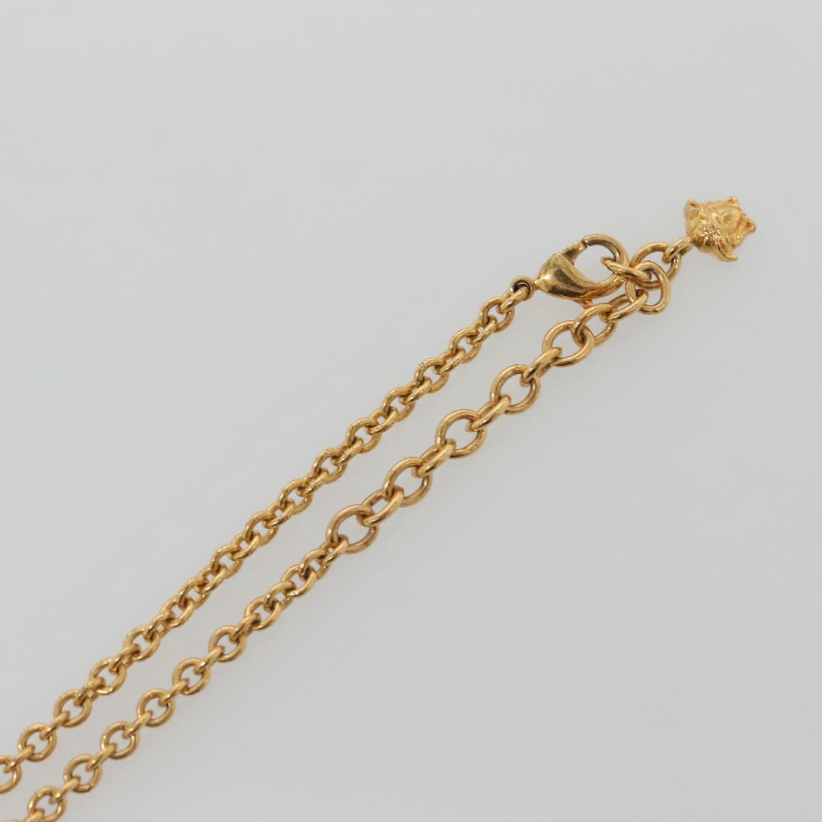 VERSACE Necklace metal Gold Auth bs29163