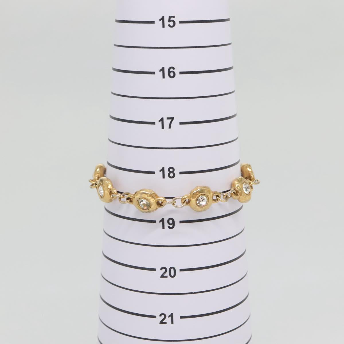 CHANEL Bracelet metal Gold CC Auth bs29168