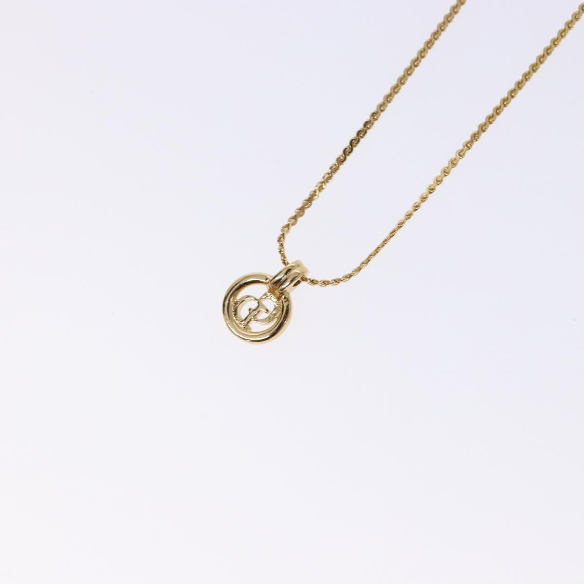 Christian Dior Necklace metal Gold Auth bs29171