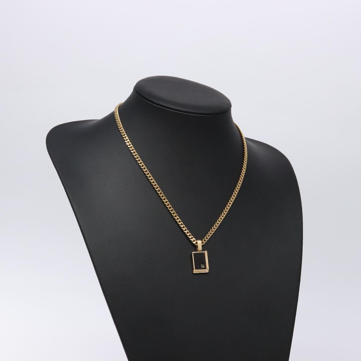 Christian Dior Necklace metal Gold Auth bs29174