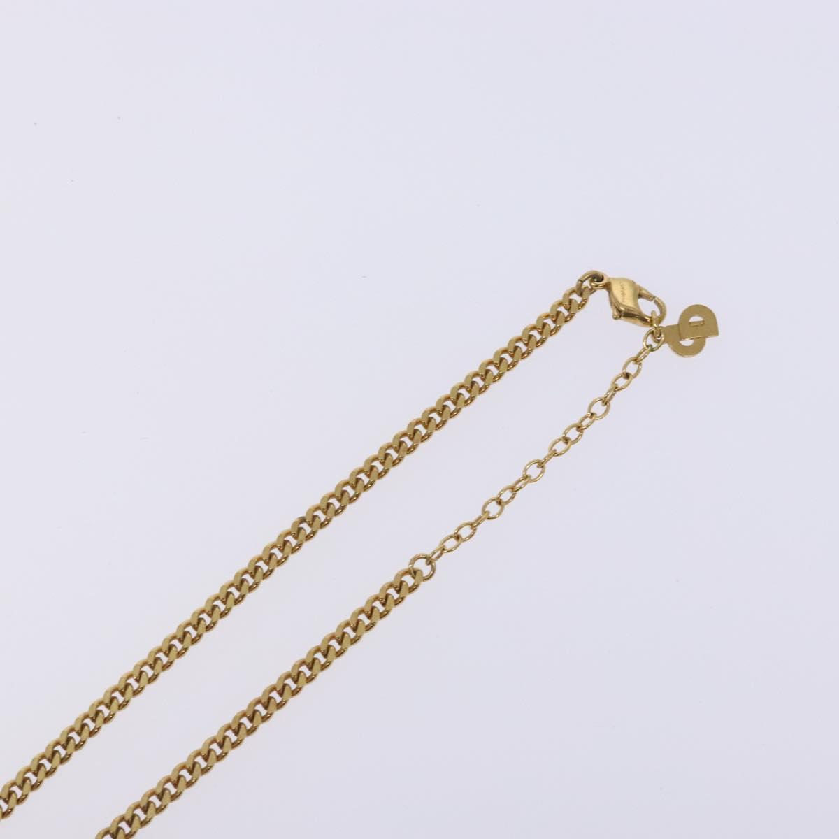 Christian Dior Necklace metal Gold Auth bs29174