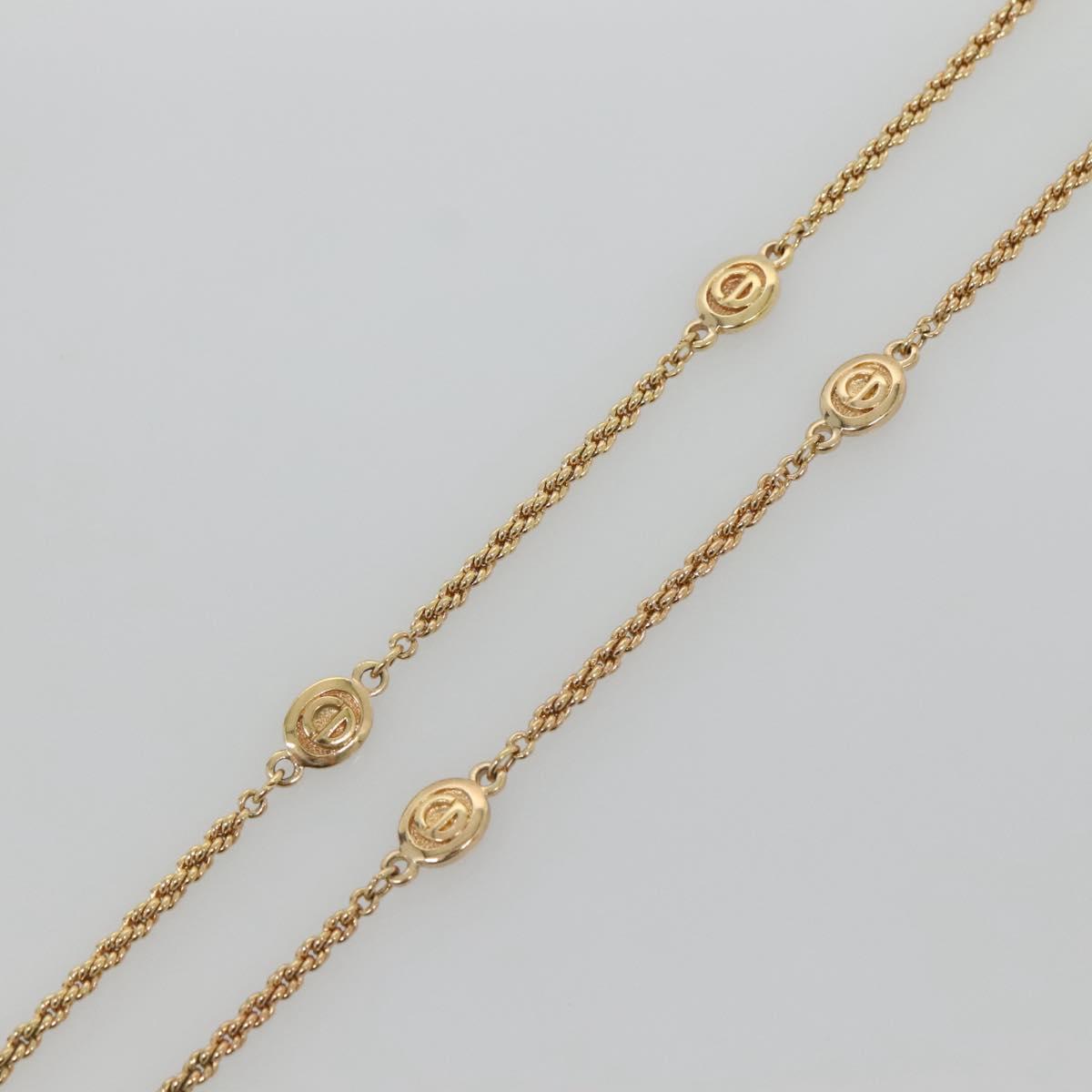 Christian Dior Necklace metal Gold Auth bs29176