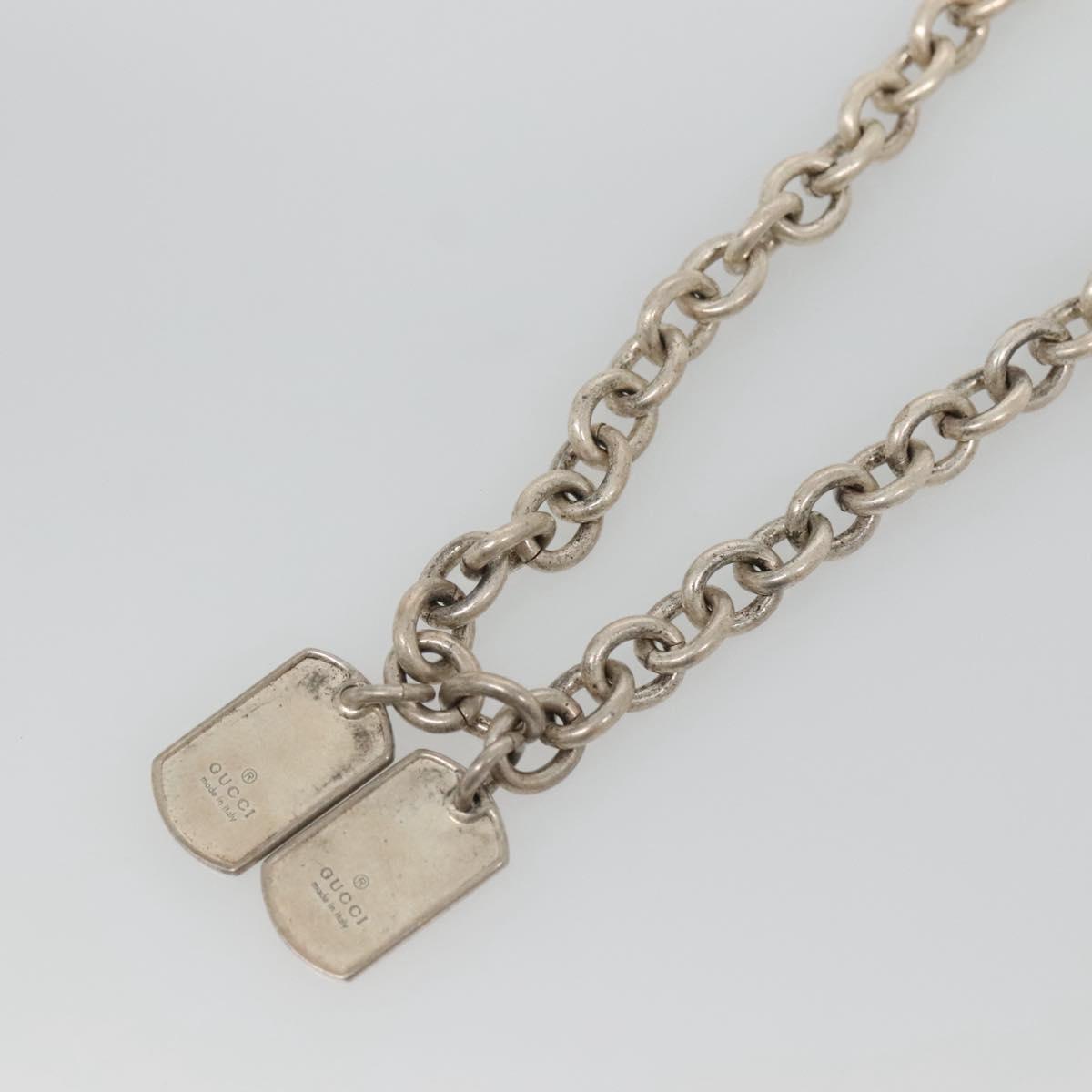 GUCCI Necklace metal Silver Auth bs29179