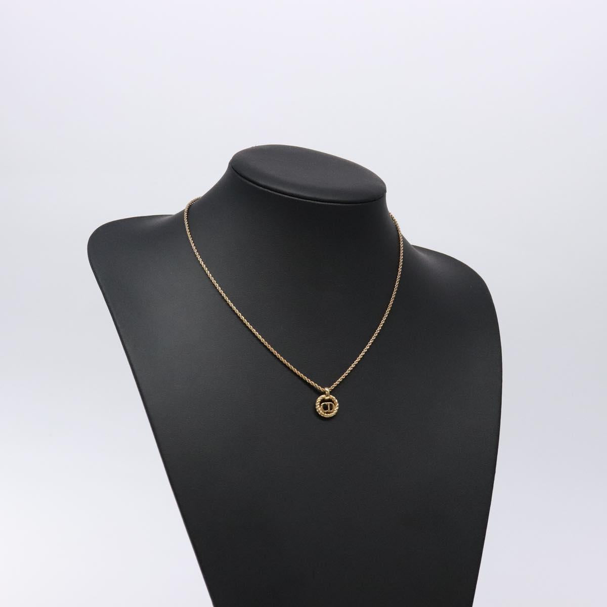 Christian Dior Necklace metal Gold Auth bs29180