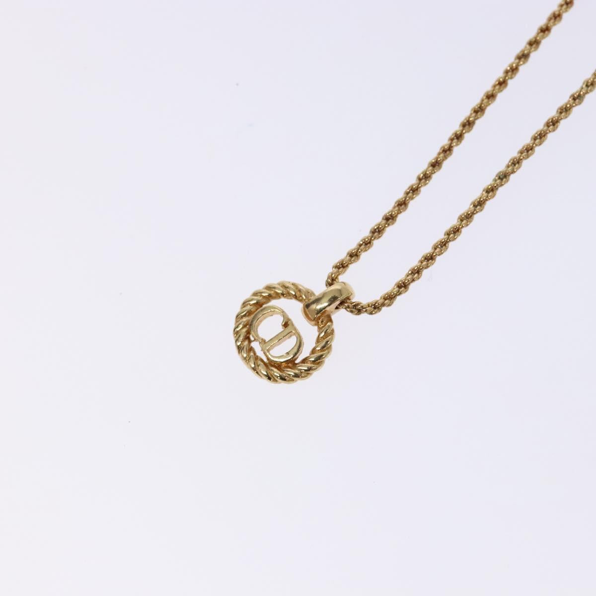 Christian Dior Necklace metal Gold Auth bs29180