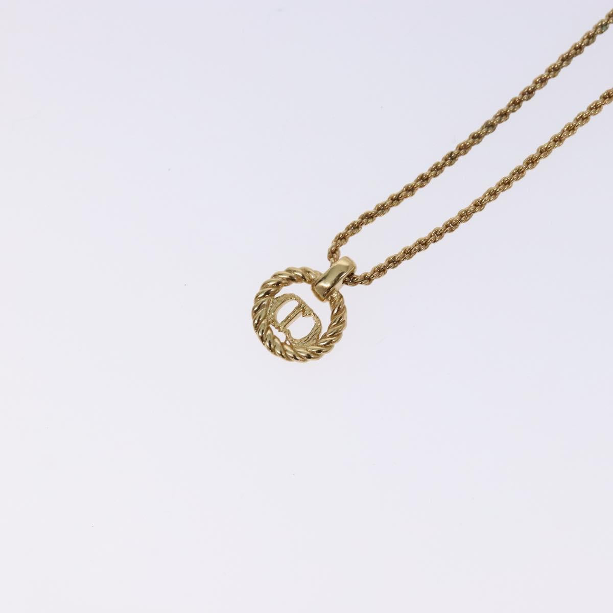 Christian Dior Necklace metal Gold Auth bs29180