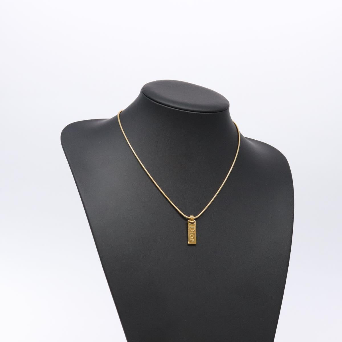 Christian Dior Necklace metal Gold Auth bs29184