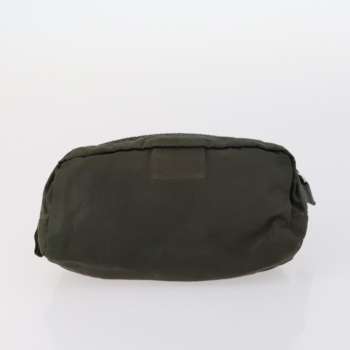 PRADA Pouch Nylon 4Set Black Khaki purple Auth bs29189