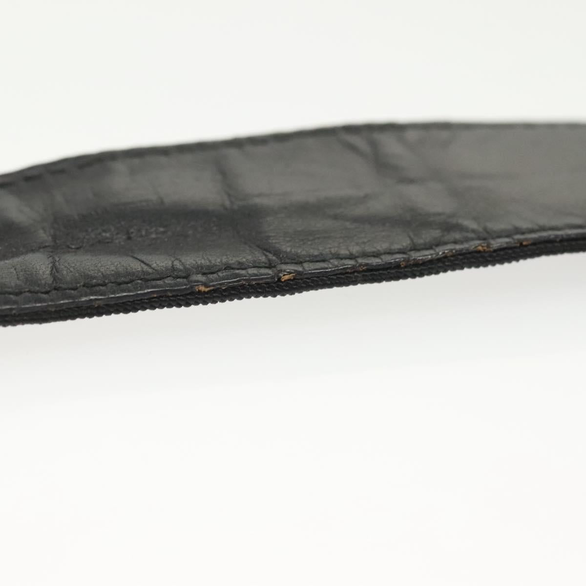 GUCCI GG Supreme Belt Leather 2Set Black Beige Auth bs29191