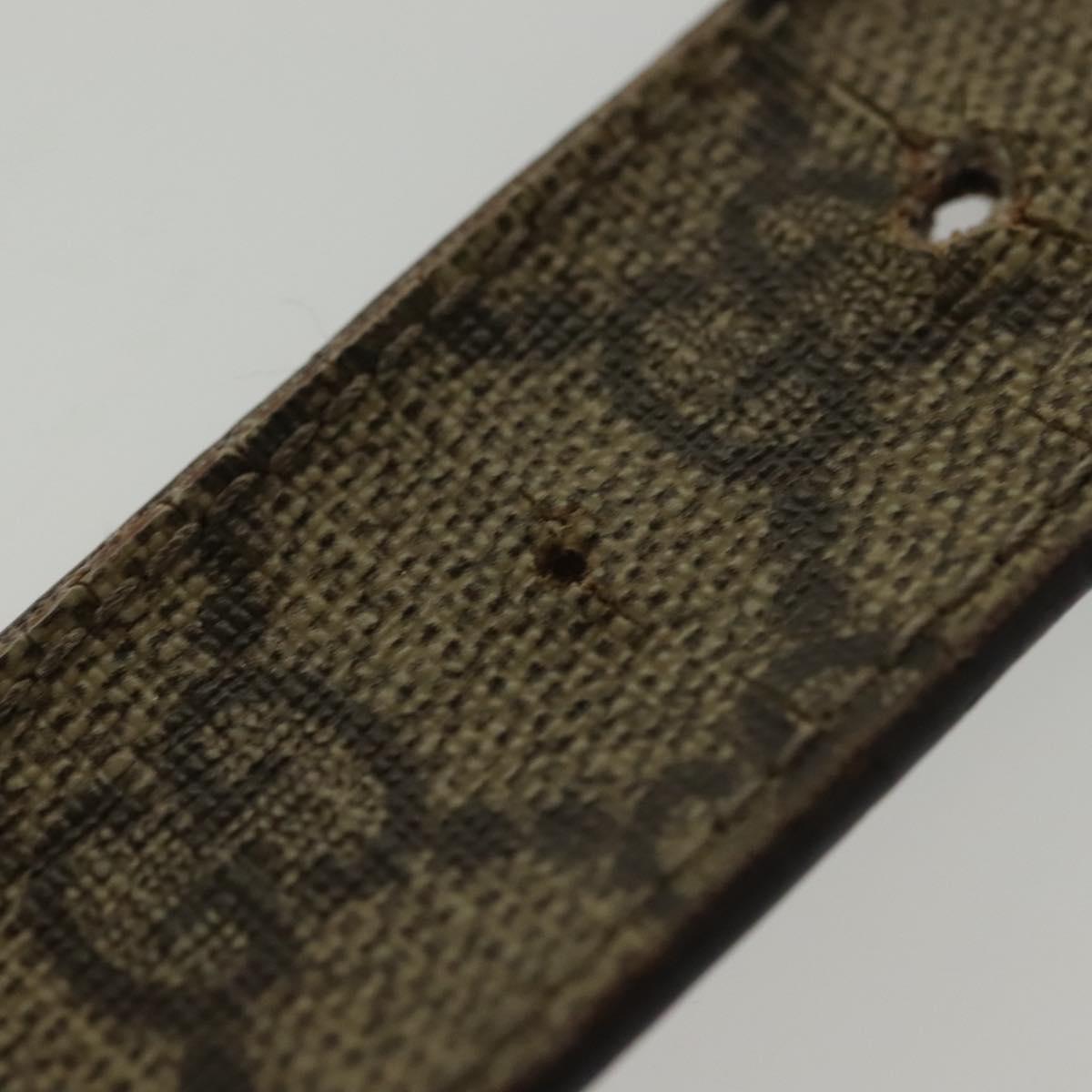 GUCCI GG Supreme Belt Leather 2Set Black Beige Auth bs29191