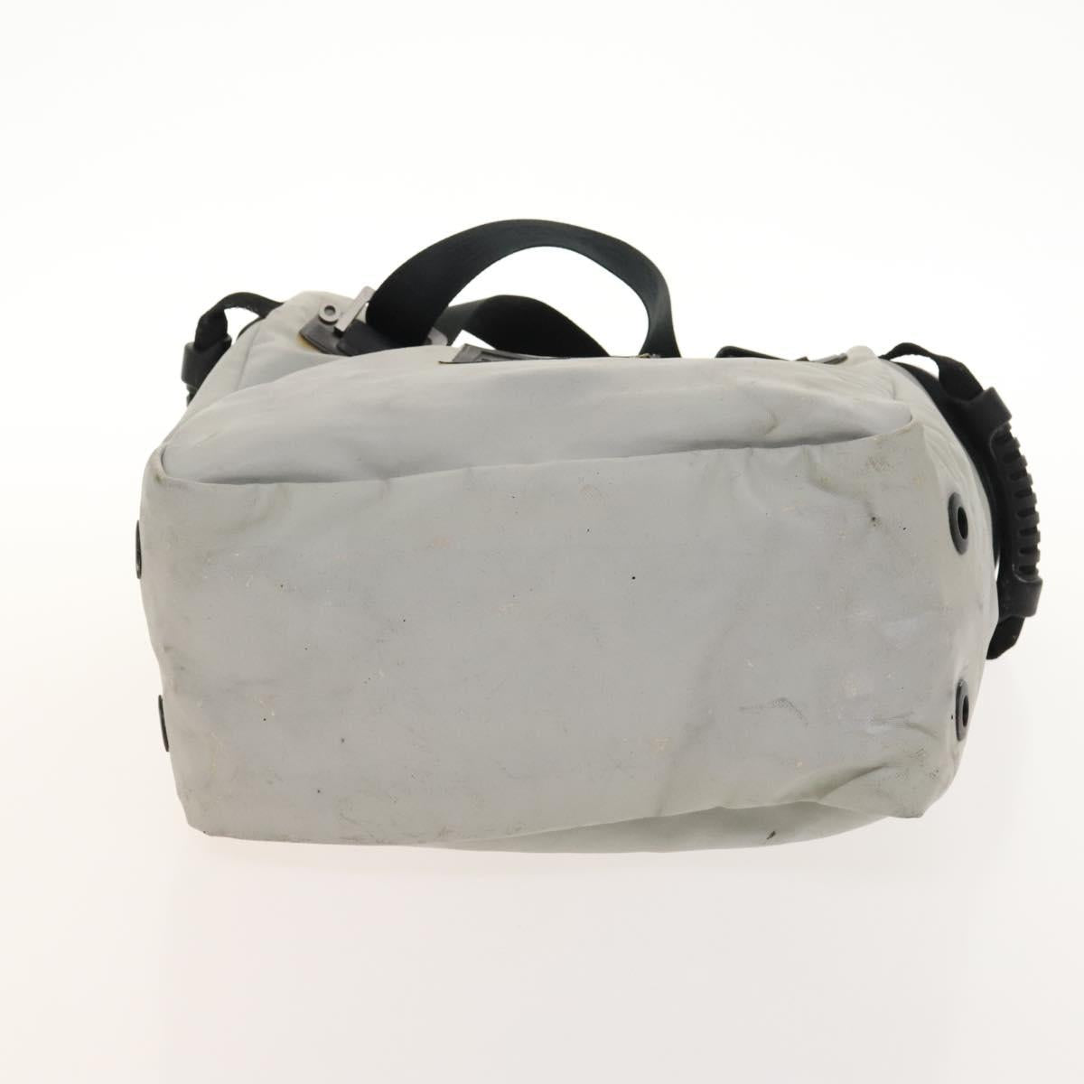CHANEL Tote Bag Coated Canvas Gray Silver CC Auth bs29217